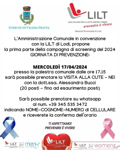 Giornata di Prevenzione - Campagna Lilt 2024