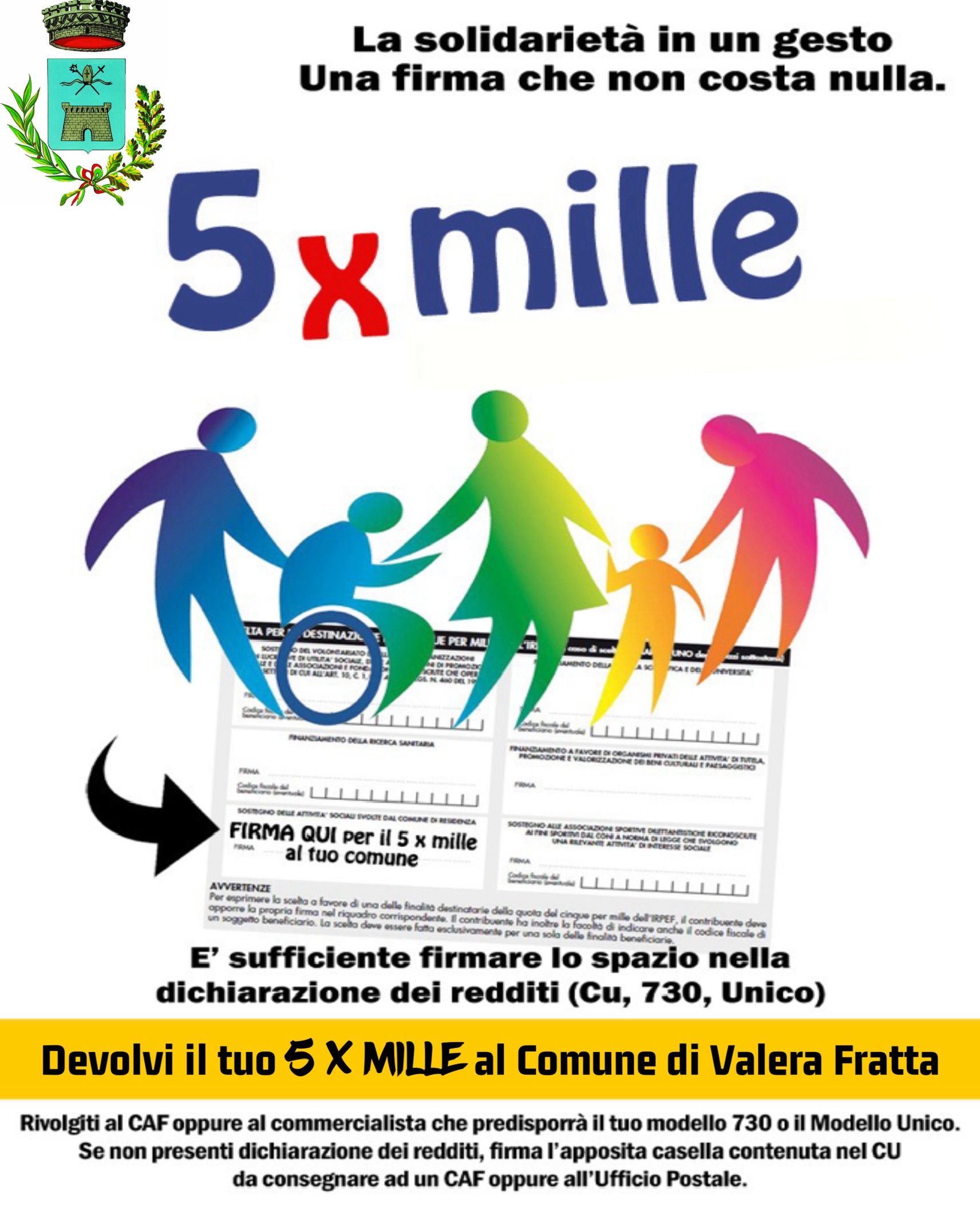 Dona il 5 x 1000 al Comune di Valera Fratta